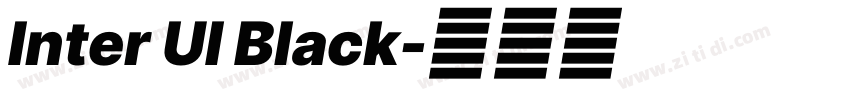 Inter UI Black字体转换